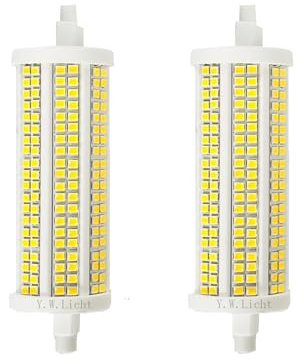 Y.W.Licht Lampadina R7S LED 118M Dimmerabile, 30W, 3000K Bianco caldo, Sostituzione per 300W Lampada Alogena, Illuminazione Lineare, Tubo per Proiettore a Soffitto, Set di 2