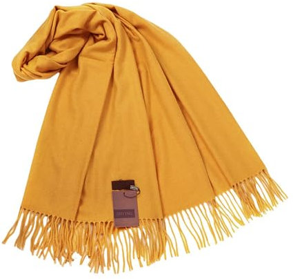 CMZYBBD Schal Wollschal Für Frauen - Herbst Und Winter Dicker Warmer Schal, Herrenschal Frauenschals & Wickeln Weihnachtsgeschenke-gelb-70 * 200 cm