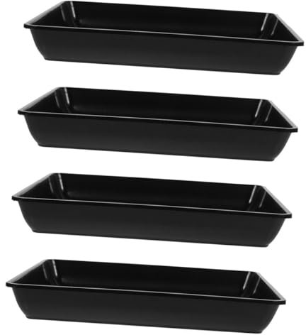 Happyyami 4 Stück Pflanzenschalen Kunststoff Untersetzer Für Blumentöpfe Tropfschalen Für Innen Und Außenbereich 220mm Hochleistungs Material Schwarz