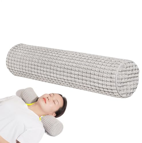 Nevalerra Cojín para el Cuello - Soporte de cojín con Ruedas, cojín de Espuma para Dormir | Cuello cilíndrico y Cabeza Relajante del Dolor, Almohada con Funda de Almohada