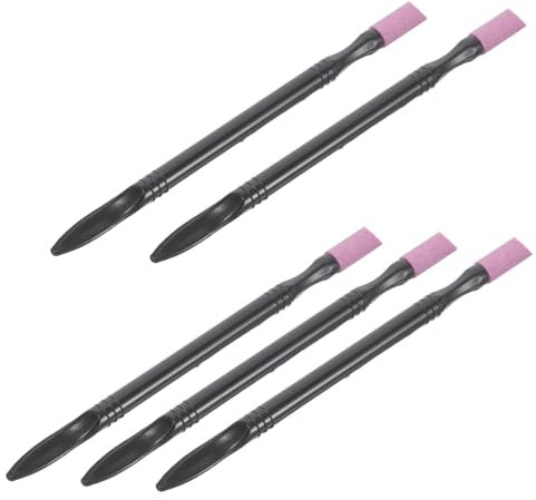 VALICLUD 5stücke Doppelkopf-polierstift Multifunktionaler Nagelschleifstift Werkzeug Zum Entfernen Abgestorbener Haut Tragbar Für Maniküre Doppelkopf-schleifwerkzeug