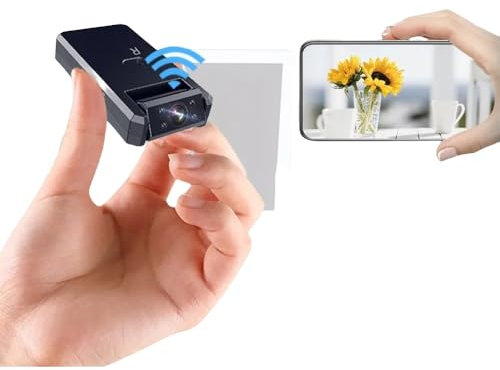 QIESIWEI Mini caméra WiFi 4K sans fil Smart Caméscope IP Hotspot HD Vision nocturne Vidéo Micro petite caméra Détection de mouvement (4K sans TF)