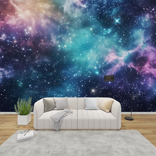PaxGloz Fototapete Kosmos Weltall Tapete Sternenhimmel Galaxie Tapeten Vliestapete Modern Wandtapete Wohnzimmer Schlafzimmer Kinderzimmer Wanddeko Motivtapeten 200 x 140 cm (B x H)