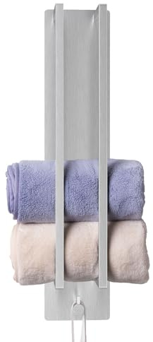 STWWO Handtuchhalter Wand Selbstklebend Gästehandtuchregal Klein Silber