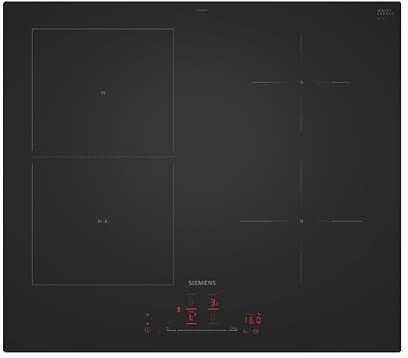 Siemens iQ500 Smartes Induktionskochfeld 60 cm Mattschwarz ED61AHSC1E | Matt Edition, Kombi-Induktion, Home Connect, Bratsensor Pro, Favoriten-Taste, Kindersicherung, Restwärmeanzeige, Glaskeramik