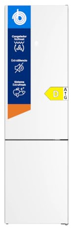 Balay - Frigorífico combinado, Serie Cristal, NoFrost, Cajón ExtraFresh y ExtraCold, Blanco, 3KFD855BI