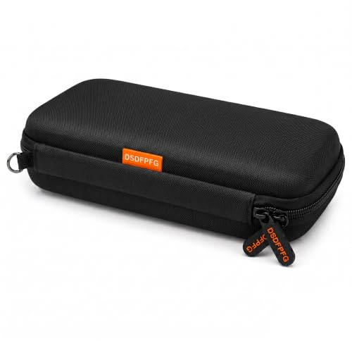 Small Hard Shell Zipper Case, Universal Protective Electronic Carrying Case | Black Portable Small EVA Travel Case Storage Pouch Bag for Power Bank, External Hard Drive, Charger, Cell Phone, USB Cable