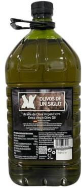 Olivos de un Siglo Aceite de Oliva Virgen Extra 5L Picual Jaén | Garrafa PET familiar 5L. AOVE. Cosecha temprana, extracción en frío. Hogar y hostelería
