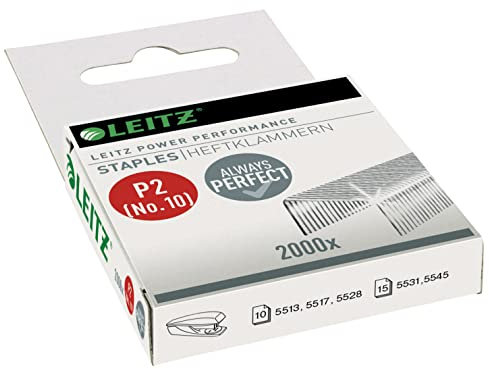 Leitz 55771000 Heftklammer P2, No. 10, 2000 Stück