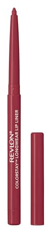 Revlon Colorstay Lip Liner Makeup with Built-in-Sharpener, Longwear Rich Colors, Smooth Application, 670 Wine, 0.01 oz