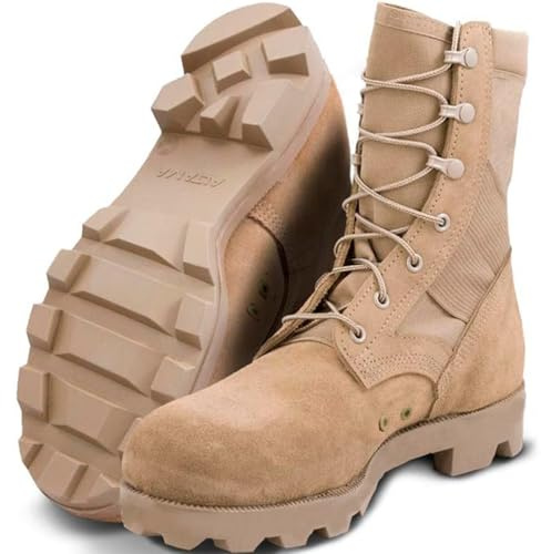 Altama Unisex Jungle PX 10.5 Boots | Rugged Lightweight Full Grain Leather Boots with L-Protection Board & Gusseted Tongue, Tan, Size: 10, Width: W
