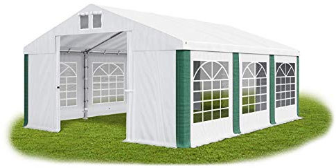 Partyzelt 3x6m wasserdicht weiß-grün Zelt 560g/m² PVC Plane Hochwertigeszelt Gartenzelt Summer SD