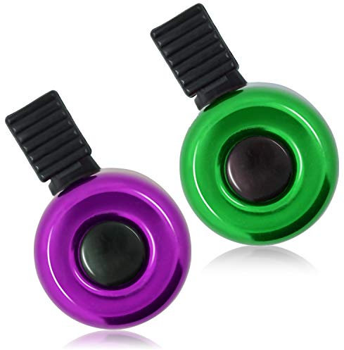 WASAGA Bici Campanello 7 Colori Mini Lega di Alluminio Bici Anello Forte Croccante Chiaro Suono Corno Bici Accessori per Mountain Bici da Strada, Adatto per Adulti Bambini Ragazzi Ragazze