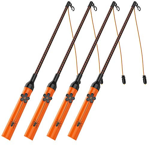 Hianjoo 4 * Laternenstab Elektrisch 40cm mit LED, Latern Sticks Multi-Color für Partys, Garten, Kostümpartys, Martinstag/St. Martin's Day, Halloween, Weihnachten und Mehr