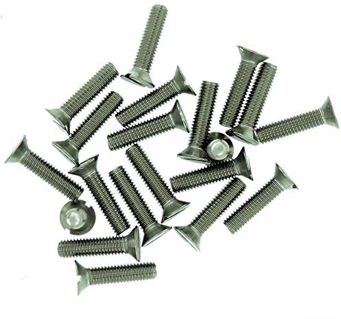 M1 (1 mm x 4 mm) Schlitz-Senkkopf-Maschinenschraube – Edelstahl (A2), 20 Stück