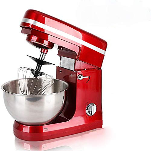 QREZ Stand Mixer 1000W, Stand Mixer Electric Professional Eggs Blender 6-Speed Tilt-Head Food Dough Mixer Electric Kitchen Mixer with Dough Hook Flat Beater & Wire Whisk,Red