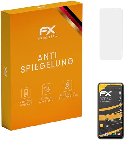 atFoliX Película Protectora compatible con Xiaomi Redmi Note 10S Lámina Protectora de Pantalla, antirreflejos y amortiguadores FX Protector Película (3X)