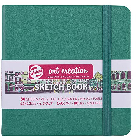 Talens Art Creation Skizzenbuch 80 Blatt, 12 x 12 cm, waldgrün