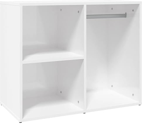 vidaXL Klädskåp vit högglans 80x40x65 cm konstruerat trä, förvaringsskåp, toalettskåp, sovrumsskåp, sminkförvaring, sovrumsförvaring, hylla, hyllor