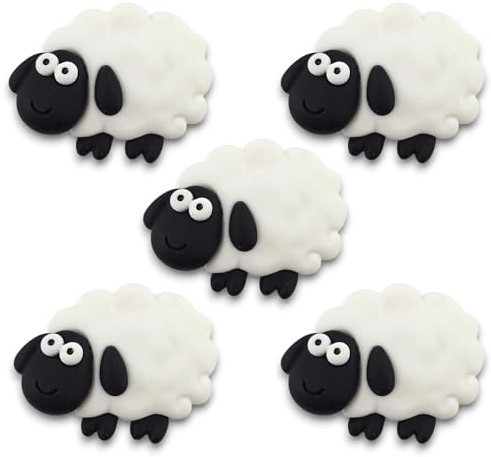 Fridge Magnets, Cute Animal Fridge magnets, Strong Decorative 3D Magnets, PACK OF 5 White Sheep Magnets