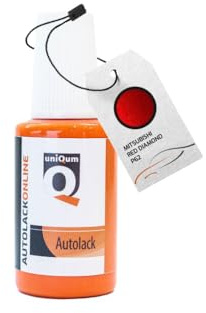 uniQum Autolack Lackstift fürs Auto für Mitsubishi RED Diamond P62 Autolack Reparatur 30 ml
