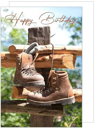 Edition Seidel Premium XXL Maxi Glückwunschkarte zum Geburtstag mit Umschlag Format DIN A4. Geburtstagskarte Grusskarte Karte Billet Happy Birthday Mann Frau Wandern Hobby (A4-G3056)