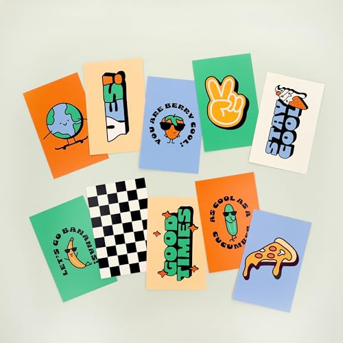 Klebekerlchen® | Lustige Geburtstagskarten für Kinder und Erwachsene | Grußkarten Set mit 10 Karten | Postkarten Set | Einladungskarten Kindergeburtstag – Stay Cool