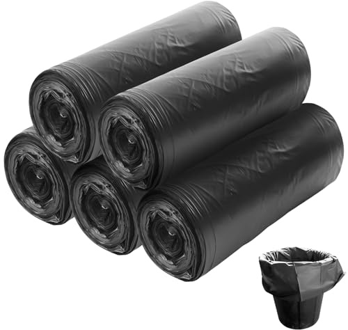 100 Stück Toilettenbeutel Schwarz, 15L Biologisch Abbaubare Toilettenbeutel, Wasserdichte Campingtoilette Beutel, Extra Dick Bio Müllbeutel für Campen, Wandern, Reisen, Mobile Toiletten