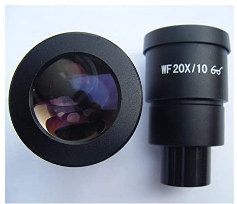 Mikroskop-Zubehör, Mikroskop-Okulare WF20X, 10 mm, Stereomikroskop, Hoch- und Weitwinkel-Okularlinse mit Montagegröße, 30 mm, Haltbarkeit und zuverlässige Leistung (Größe: 2 Stück)