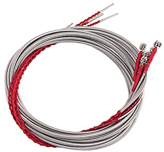 Basssaite für 5-saiter Bass, Silberne Metall Ersatzsaite U32 | Stabile Schwingung, für Bass Anfänger, Teile für Bassinstrumente, 5 Stück