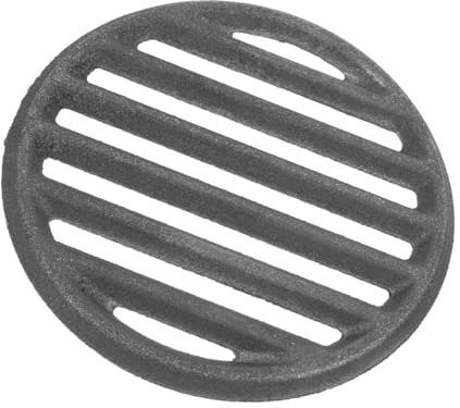 Happyyami Cast Iron Fire Grate 6.3 Inch Round Bbq Grill Plate for Outdoor Cooking Fireplace Heat Distribution Charcoal Grate Replacement Part