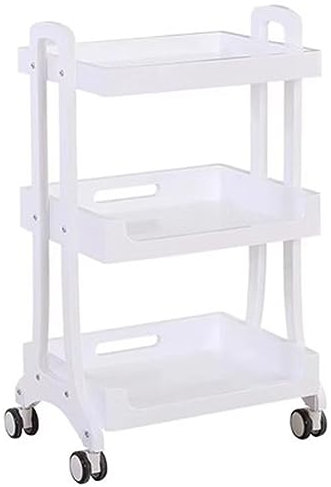 Mobiler Rollsalon Beauty Cart für Friseure, Spa im Schlafzimmer, Badezimmer, Büro (Weiß, 50 x 38 x 85 cm)