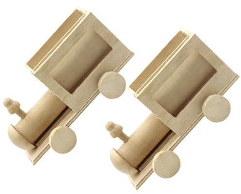 HAPINARY Holzzug Stiftebox Für Kinder Diy Stiftebehälter Aus Unbehandeltem Holz Handbemalter Stiftehalter Für Heimdekoration