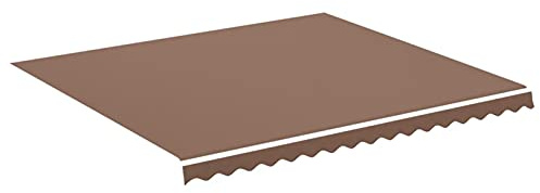 Gecheer Ricambio,Tela,per Tenda da Sole,4x3,5 m,Marrone,Tela per Tenda Esterno Sole,Tela per Tenda da Sole da,Balcone,Patio,Terrazzo,Giardino,Tessuto di Ricambio per Tenda da Sole