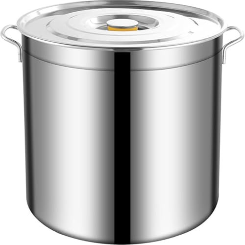 Edelstahleimer Mit Deckel Eimer Lebensmitteleimer Kücheneimer Baueimer Eiseimer Suppenbehälter Mit Deckel Für Die Gastronomie/20 * 20Cm6L