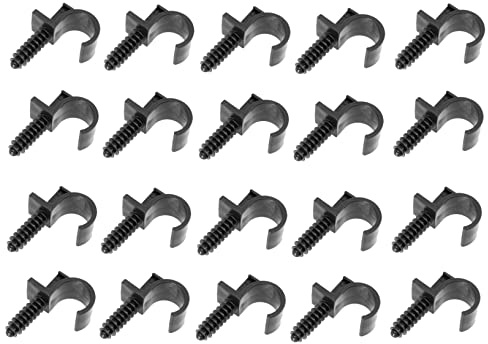 FOYTOKI 100pcs Plastic Water Pipe Clamp DIY Hose Clamp Kit Garden Hose Wall Bracket