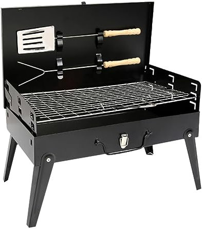 HANABASS Fornello Portatile Per Barbecue Pieghevole Per Barbecue Da Esterno Utensili Adatto Per Campeggio All Aperto Pesca Arrampicata Altezza Della Facile Da Trasportare e Pulire