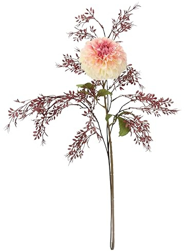 Lot de Fleurs artificielles Dahlia avec Branche décorative 74 cm - Fleurs artificielles en Soie - Fleurs d'automne - Décoration d'automne - Fleurs à Tige - Imitation réaliste - Décoration pour Vase