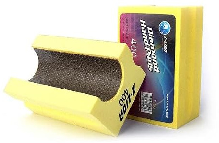 MACHSWON Electroplated Diamond Sanding Blocks Yellow V30 Polishing Grinding Hand Pads Block for Granite Marble Glass Stone 400 Grit