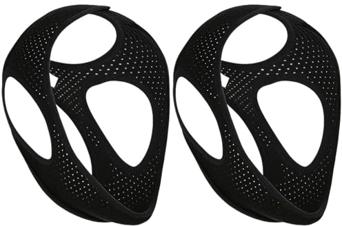 Kinnband Schlafapnoe, 2 Kinnbänder gegen Schnarchen, Hilfsmittel für besseren Schlaf, Anti Schnarch Kinnriemen für Erwachsene, Chin Strap für Reisen und zu Hause,Schnarchstopper