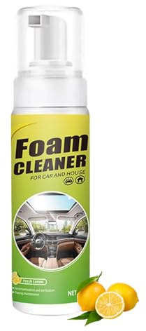 Schiuma detergente multiuso – 120 ml schiuma detergente auto – Sapone spray portatile multiuso per pelle, finestre, pneumatici, camion, sedili
