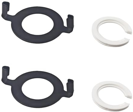 Runseaway 2PCS Lamp Harp Saddle Adapter Converter Kit, E27 E14 Socket Lamp Shade Reducing Rings, UNO Collar Ring Adapters for Threaded Base, Easy Fit for Table & Floor Lamp Light Fixtures (Black)
