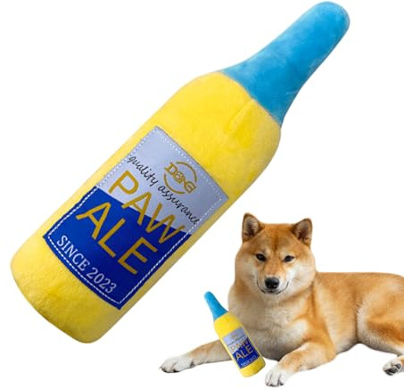Imtrub Jouet pour Chien Bouteille,Jeu Amusant en Forme de Bouteille de Vin | Jouet À Mâcher en Peluche - pour Mâchonnement Stimulation Mentale Activité Physique Intérieur Extérieur Caisse