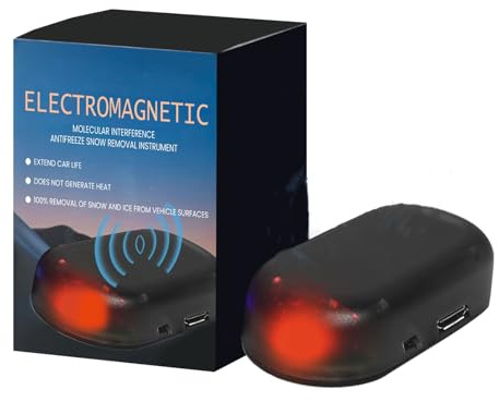 Antifreeze Electromagnetic Car Snow Removal Device, Auto Enteiser Kinetische Molekularheizung, Tragbarer Autoentfroster Frostschutz, Elektromagnetische Schneeräumung Auto Enteiser Elektrisch (1PC)