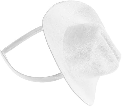 Baluue Cowboyhut Stirnband Weiß 135cm Western Cowgirl Kopfschmuck aus Polyester für Karneval Party und Festival Weiches Farbechtes Damen Haarband für Motto Events