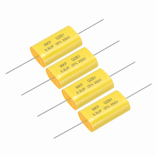 QUARKZMAN 4 Stück 6.8uF Frequenzweiche Kondensator MKP Film Kondensator | Unpolarisierter Polypropylen, 250V, Audio Lautsprecher Crossover