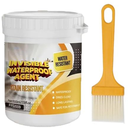 Mastic d'étanchéité pour toiture - 100 g - Invisible, imperméable, anti-fuite avec pinceau - Colle imperméable pour murs intérieurs et extérieurs, sols en métal, salle de bain, fenêtres de cave, béton