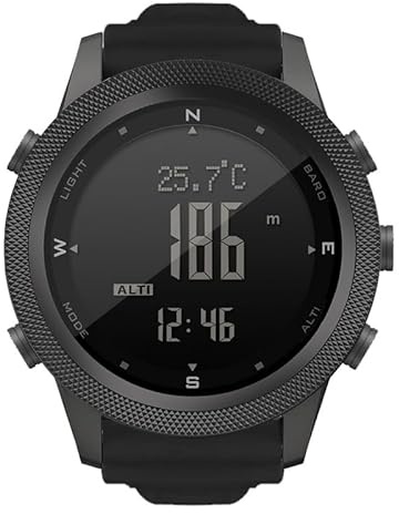 Genérico Reloj Multifuncional de Estilo Militar para Hombre Deportes al Aire Libre con altímetro barómetro brújula Resistente Agua Senderismo Carrera natación