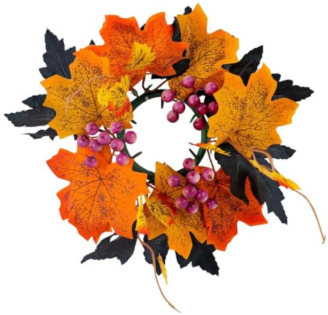 Dekorationsringar för Återanvändbara, Artificiella Blommor Till Lantlig | Halloween krans Dekoration Till Spiselkrans, Entré, Bord, Och