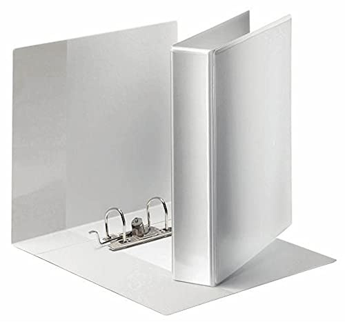 Leitz Esselte Panorama Ordner, Zur individuellen Gestaltung, 3 Außentaschen, A4, 6 cm Rückenbreite, Weiß, 19176